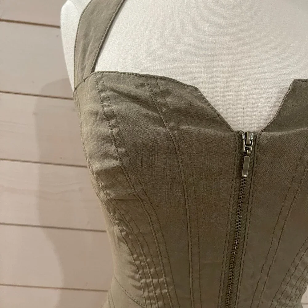 Anthropologie Zip-Front Corset Dress NWOT Size XXS - Picture 11 of 11